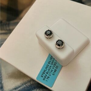 Sterling Silver Black onyx Stone Stud Earrings
(Matching ring listed)